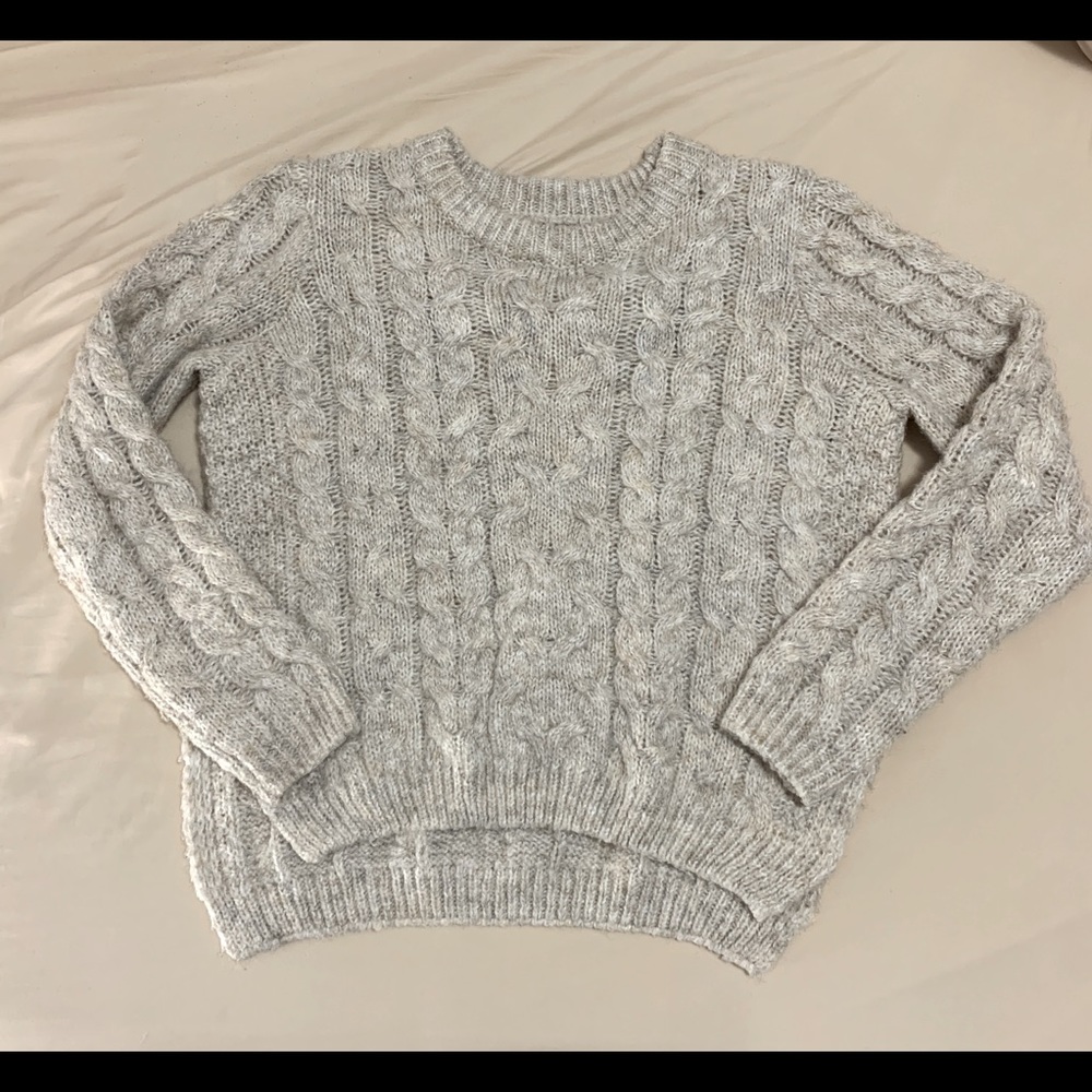 Free People Heirloom Crew Neck Knit Sweater